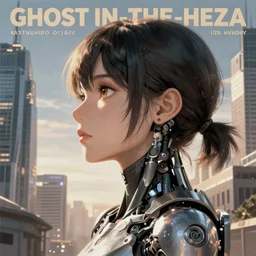 side portrait of cyborg girl | | head and shoulders only, audrey plaza, fine detail!! anime!! realistic shaded lighting!! poster by ilya kuvshinov katsuhiro otomo ghost - in - the - shell, magali villeneuve, artgerm, jeremy lipkin and michael garmash and rob rey