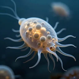 close - up of amoeba