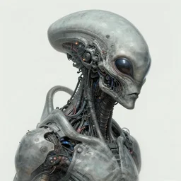 A Hyper-Detailed Alien, Future Tech, Art by Yongjae Choi ::