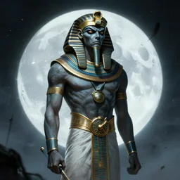 great egyptian god khonshu from marvel moon knight, standing character, looking angry and like a person, fantasy, creepy, scary, strange, by beksinski and moebius, digital art, artstation