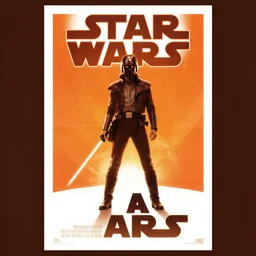 orange and brown movie poster for star wars milton glaser