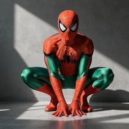 an orange and green spiderman by ruan jia and marc silvestri