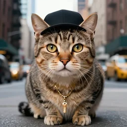 a 90s gangster rapper cat in New York