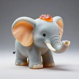 gummy elephant, studio lighting, photo