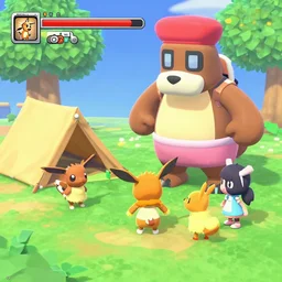 pokemon : call of duty animal crossing resident evil vaporeons mystery dungeon ( nintendo 6 4 ) ps 1 sony playstation 1 resolution screenshot resident eevee camping fighting giant espeon maid evil sisters pokemon final low poly