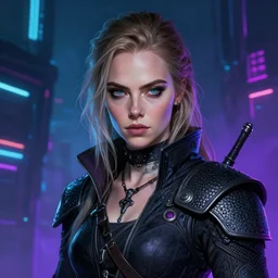a portrait of cara delevingne as tsiri ( witcher ), cyberpunk, fantasy, neon lights, sharp focus, intricate, elegant, digital painting, artstation, matte, highly detailed, concept art, illustration, ambient lighting, art by ruan jia and artgerm and range murata and wlop and ross tran and william, adolphe bouguereau and beeple