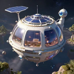 solarpunk space habitat