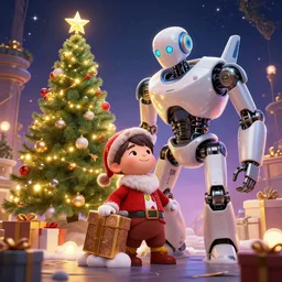epic professional digital art of 🥵  🤖  🎄 , best on artstation, cgsociety, wlop, cosmic, epic, stunning, gorgeous, much detail, much wow, masterpiece