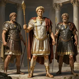 Reconstruction of the kingdom of Julius Caesar, roman historic works, hyper-detailed, artstation trending, world renowned artists, historic artworks society, antique renewel, good contrast, realistic color ,cgsociety, by greg rutkowski, Deviantart