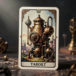 tarot card of steampunk machine
