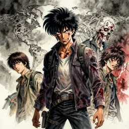 portrait, The world after a zombie apocalypse, watercolor, dramatic lighting, cinematic, establishing shot, extremely high detail, foto realistic, cinematic lighting, pen and ink, intricate line drawings, by Yoshitaka Amano, Ruan Jia, Kentaro Miura, Artgerm, post processed, concept art, artstation, matte painting, style by eddie mendoza, raphael lacoste, alex ross