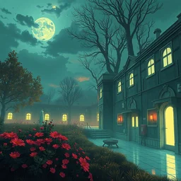 a beautiful photorealistic anime illustration of sanatorium nature by wolf d. prix, scumm bar magic realism dramatic lighting thermal imaging apocalyptic extraterrestial at dusk tron flowers bioshock sea laser evil, archdaily, wallpaper, highly detailed, trending on artstation.