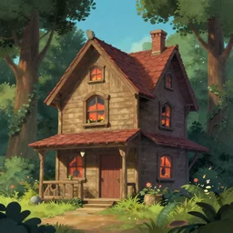 the mystery shack in gravity falls by studio ghibli, trending on artstation,