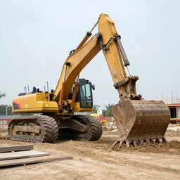 big heavy machinery working on a building