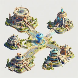 one futuristic isometric game concept, jama jurabaev, tyler edlin, james paick, emmanuel shiru, victor mosquera, modular detailed, artstation, for aaa game, high quality
