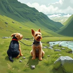 glen of imaal terriers playing