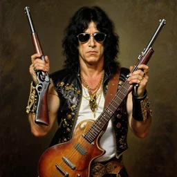 regency era painting of guns n'roses guitarist slash