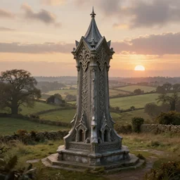 a british countryside sunrise, deep focus, d & d, fantasy, intricate, elegant, highly detailed, digital painting, artstation, concept art, matte, sharp focus, illustration, hearthstone, art by artgerm and greg rutkowski