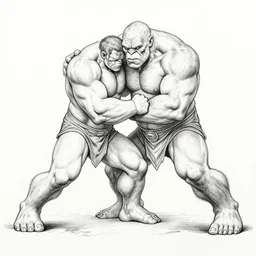a sspacemarine wrestles with an orc, line art, gel pen, insanely detailed and intricate, hypermaximalist, elegant, ornate, hyper realistic, super detailed