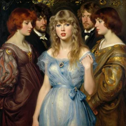 a beautiful painting of taylor swift by john everett millais and dante gabriel rossetti and john collier and john william waterhouse, preraphaelite, detailed, trending on artstation, hd, masterpiece