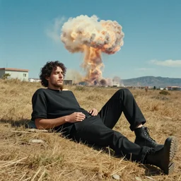 lowfi nuclear explosions to study and relax to. in the style of juan pablo machado