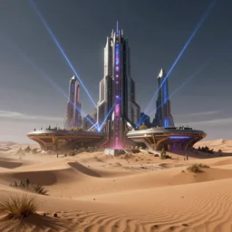 building by wolf d. prix, synthwave cosmic wilderness meadow azeroth otherworldly dramatic lighting alien nature sea laser sci - fi sandstorm magic realism cgsociety, archdaily, wallpaper, highly detailed, trending on artstation.
