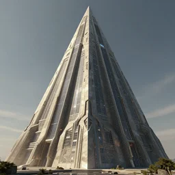 3 d sculpt pyramid coruscant art deco cathedral architecture tron a thick futurist cyberpunk brutalist scifi tower edged weapon angular, warhmmer 4 0 k, lotr, star wars, ilm, beeple, star citizen, halo, mass effect, starship troopers, elysium, the expanse, high tech industrial, artstation unreal, 8 k, 4 k, hd