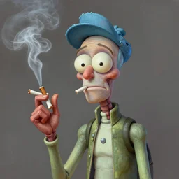 squidward smoking crack, digital painting masterpiece, intricate detail, beatiful brush strokes, 4 k wallpaper, stylized yet realistic anatomy and faces