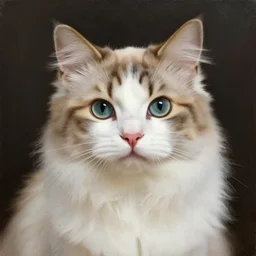 a very cute kawai cat, beautiful painting by louis remy mignot, greg rutkowski, ilya repin, nice lighting, smooth tiny details, soft and clear shadows, low contrast, perfect