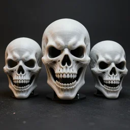 3 dprinted head scary