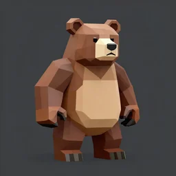 image of an rpg bear enemy with low poly ps 1 graphics, upscaled to high resolution