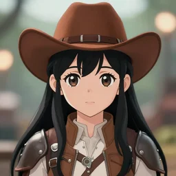 adorable young cute anime elf girl, cowboy hat long black hair, explorer armor. symmetrical face. symmetrical detailed defined eyes. beautiful lineart. bokeh pixiv # 1 ranking depth focus, chromatic aberration, noise, soft lighting, srgb, 4 k, cinematic rembrant kuvshinov ross tran craig mullins leyendecker wlop guweiz