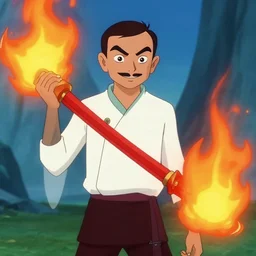 mr bean as a fire bender in avatar the last air bender