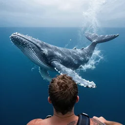 first person view of a man swallowed by a whale