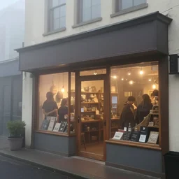 Beautiful Photograph of foggy Store, soft camera-phone 2000s