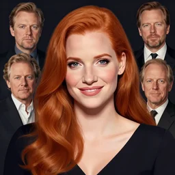 photo of jessica chastain with simple smile paint detailed digital artstation, portrait hd 4 k, y greg rutkowski and gaston bussiere and craig mullins and j. c. leyendecker, hd