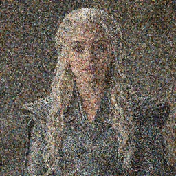 “Very very intricate photorealistic photo of Daenerys from Game of Thrones in a Marvel movie, photo is in focus with detailed atmospheric lighting, award-winning crisp details”