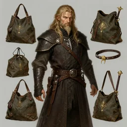 rogue, dungeon and dragons, character concept, lord of the rings, bags, belts, weapons, trending on artstation, portrait