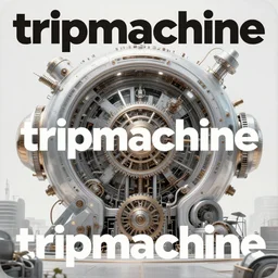 album art, album is called tripmachine, tripmachine, photo of a huge futuristic steampunk machinery inside a computer, 8 k, fluorescent colors, halluzinogenic, multicolored, exaggerated detailed, front shot, 3 d render, octane