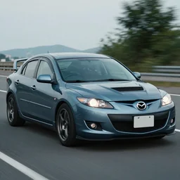 blue grey Mazda Mazdaspeed3 2008 generation 1 in Fast and Furious Tokyo Drift screen cap still