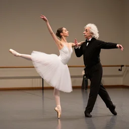 photo of ballerina teaching Einstein