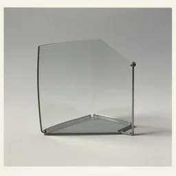 a packshot of an object by marcel duchamp, archival pigment print, 1 9 2 0, academic art, conceptual art, white, grey, gray, underexposed grey, hues of subtle grey, glass, metal readymade, studio shoot, studio lighting