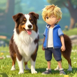 australian shepherd with noah in xenoblade chronicles