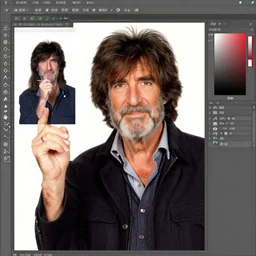 Bob Ross using Photoshop