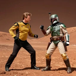 captain kirk fighting boba fett on mars