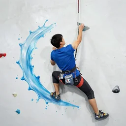 champion splashart of champion climbing a wall