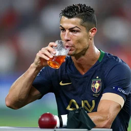 christiano ronaldo plays petanque while drinking pastis, 4 k, photorealistic, high detail, sharp focus