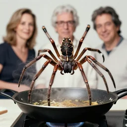 a spider cooking food, award winning photography, high detail, photography by annie leibovitz, ansel adams, mary ellen mark