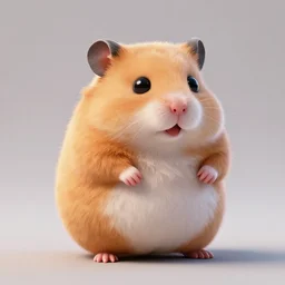 fatty anthro hamster, 3 d render
