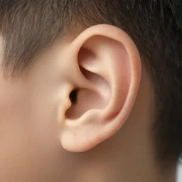 human ears made of wood